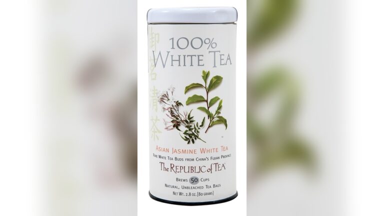 The Republic of Tea 100% White Tea tin with Asian Jasmine White Tea
