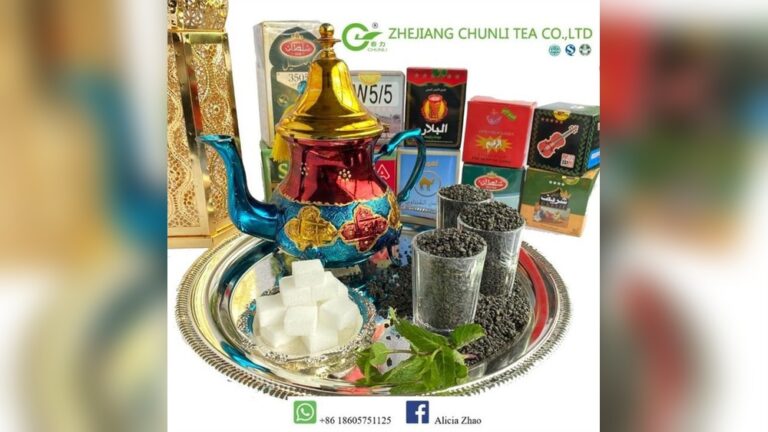 Zhejiang Chunli wholesale Chinese tea set with sugar cubes and mint