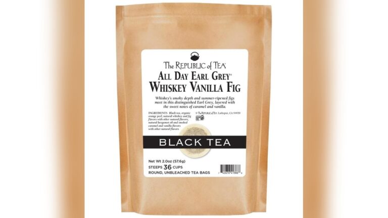 The Republic of Tea All Day Earl Grey Whiskey Vanilla Fig black tea bags