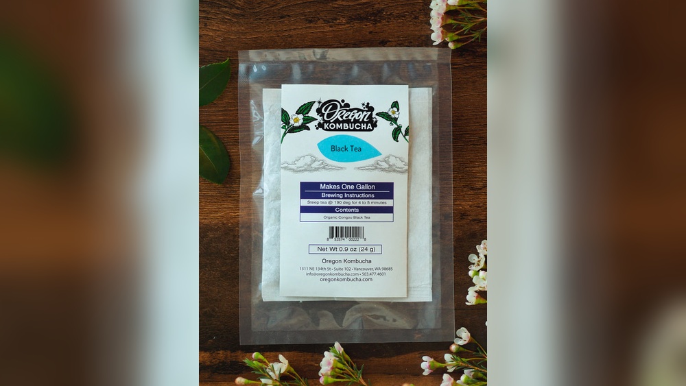 Oregon Kombucha black tea for one gallon, brewing instructions